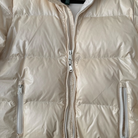 RARE Vintage Ralph Lauren Crest Patch Down-Filled Puffer Jacket in Ivory - Picture 9 of 11
